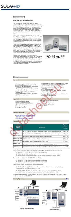 SDU10-24 datasheet  